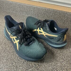 Asics GT 2000 12 Blue Gold Running Sneaker Mens Sz 13 Lace Up Low 1011B810 Shoes